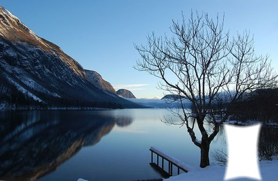 Mountain Lake Photo frame effect