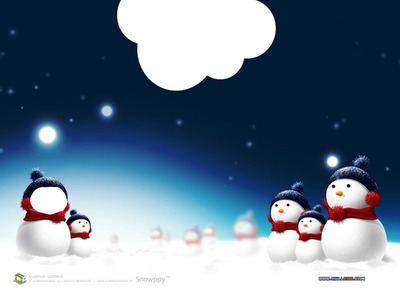 bonhomme de neige Photomontage