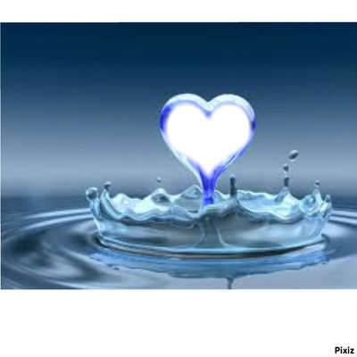 coeur en eau Fotomontage