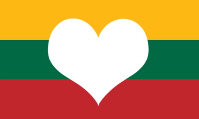 Lithuania flag Photomontage