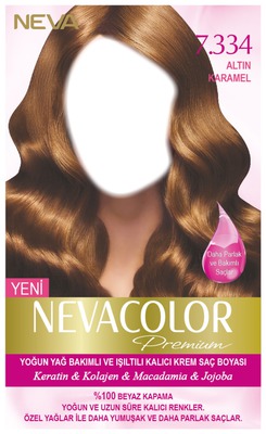 Nevacolor saç boyası 7.334 Altın Karamel Фотомонтажа