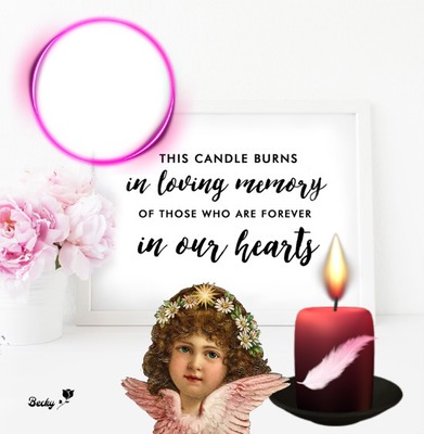this candle burns Photo frame effect