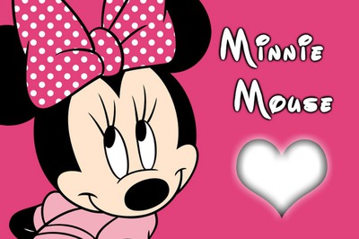minnie timide Photo frame effect