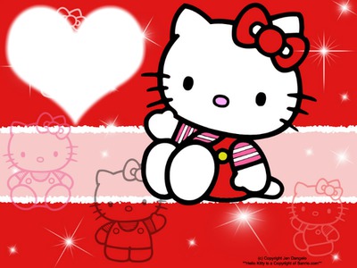 hello kitty coeur Фотомонтаж