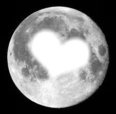 Coeur sur lune Montage photo