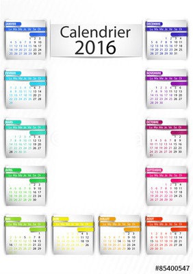 calendrier 2016 Valokuvamontaasi