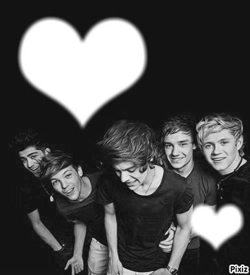 One direction <3 avec coeur Montage photo