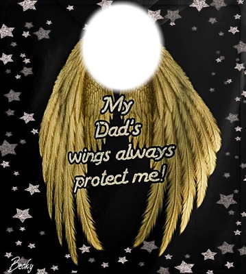 my dads wings Photo frame effect