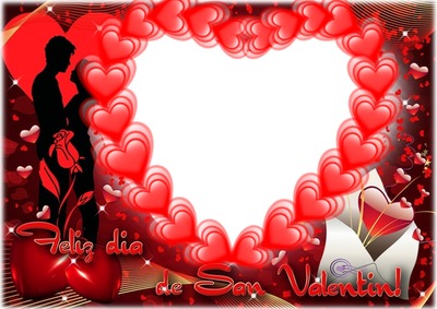 Feliz día de San Valentín, 1 foto Photomontage