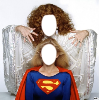 Supergirl et la méchante Krat Fotomontaż