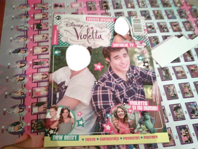 violetta and diego's face Photo frame effect