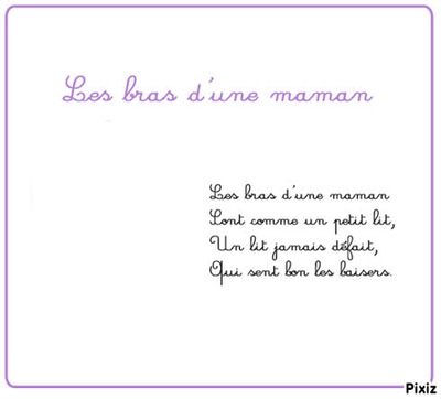 poeme pour maman Montage photo