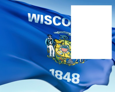 Wisconsin flag Photo frame effect