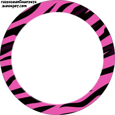 Quadro-Circulo rosa e preto. Fotomontagem