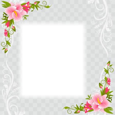 virág keret Photo frame effect
