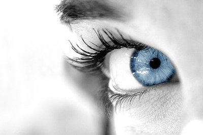 oeil bleu Fotomontaggio
