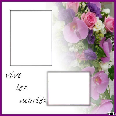 cadres mariage Photo frame effect