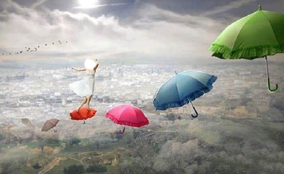 parapluie ds le ciel Fotomontāža