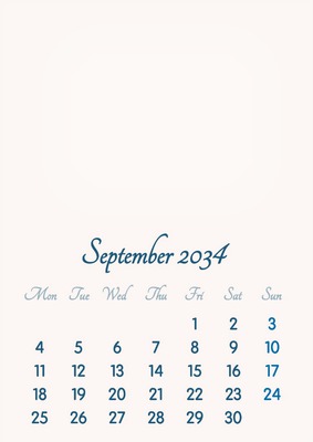 September 2034 // 2019 to 2046 // VIP Calendar // Basic Color // English