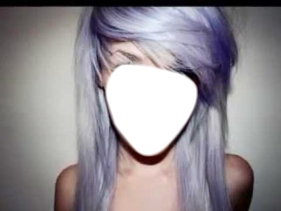 white and purple scene hair
