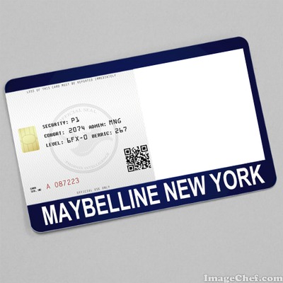 Maybelline New York Card Fotomontaggio