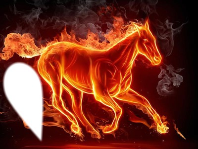 fire horse3 Fotomontáž