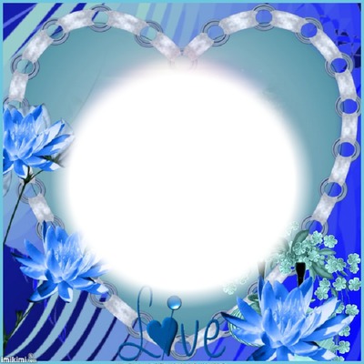 Coeur bleu Fotomontaggio