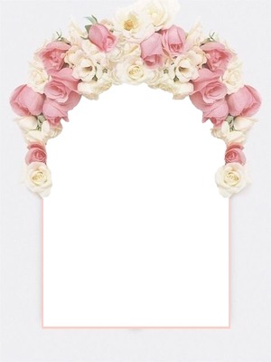 arco de rosas rosadas y blancas3. Photo frame effect
