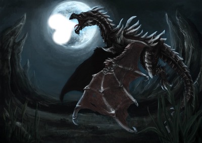 dragon noir Fotomontaža