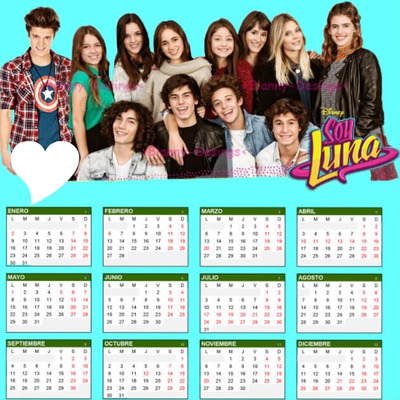 Calendario De Soy Luna Fotomontáž