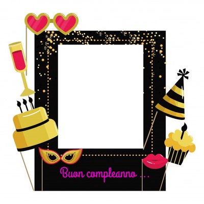 Buon compleanno Photo frame effect