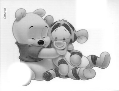 Winnie & Tigrou bébé Fotomontaggio