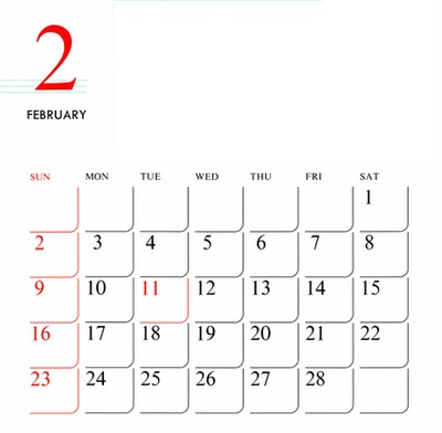 sailor monn calendrier fevrier 2 Fotomontaggio