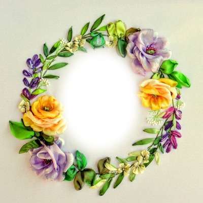 flower wreath Photo frame effect