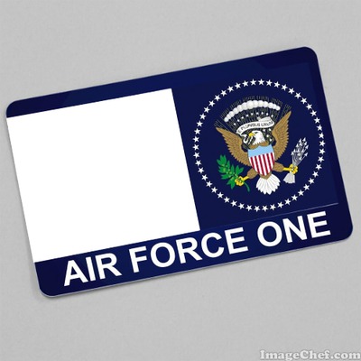 Air Force One card Fotomontasje