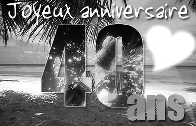 40 ans Photo frame effect