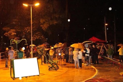 banner em praça Fotomontaggio