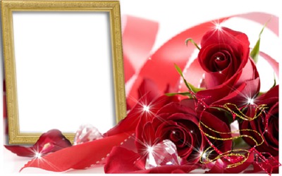 Cadre avec un bouquet Photo frame effect