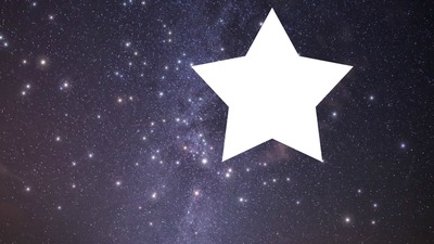 ciel étoilé et étoile Fotomontažas