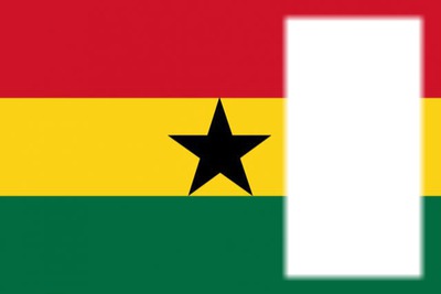 Ghana flag Photomontage