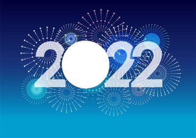 Feliz Año Nuevo 2022, 1 foto Fotomontaža