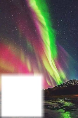 Aurora boreal Montaje fotografico