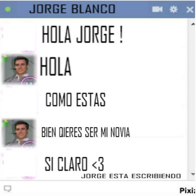 chat falso con jorge blancoo Photomontage