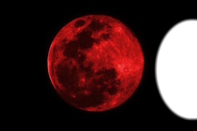 lune rouge Montage photo