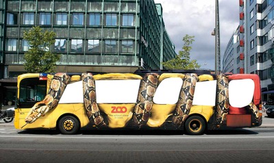 bus zoo フォトモンタージュ