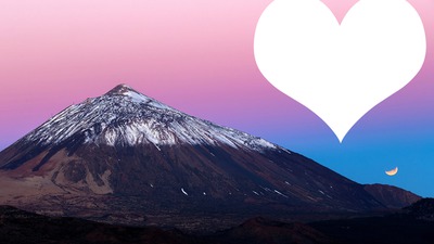 Eclipse lunar en el Teide (Tenerife) Photo frame effect