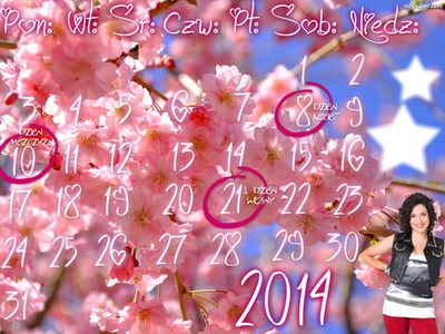 Calendar Violetta March 3 Fotomontagem