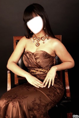 manequin en robe de soirée Photo frame effect