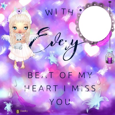 with every beat of my heart Photo frame effect