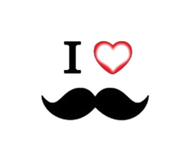 I Love Moustache Fotomontaż